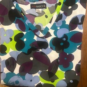 Koi Basics floral Scrub Top bundle of 2